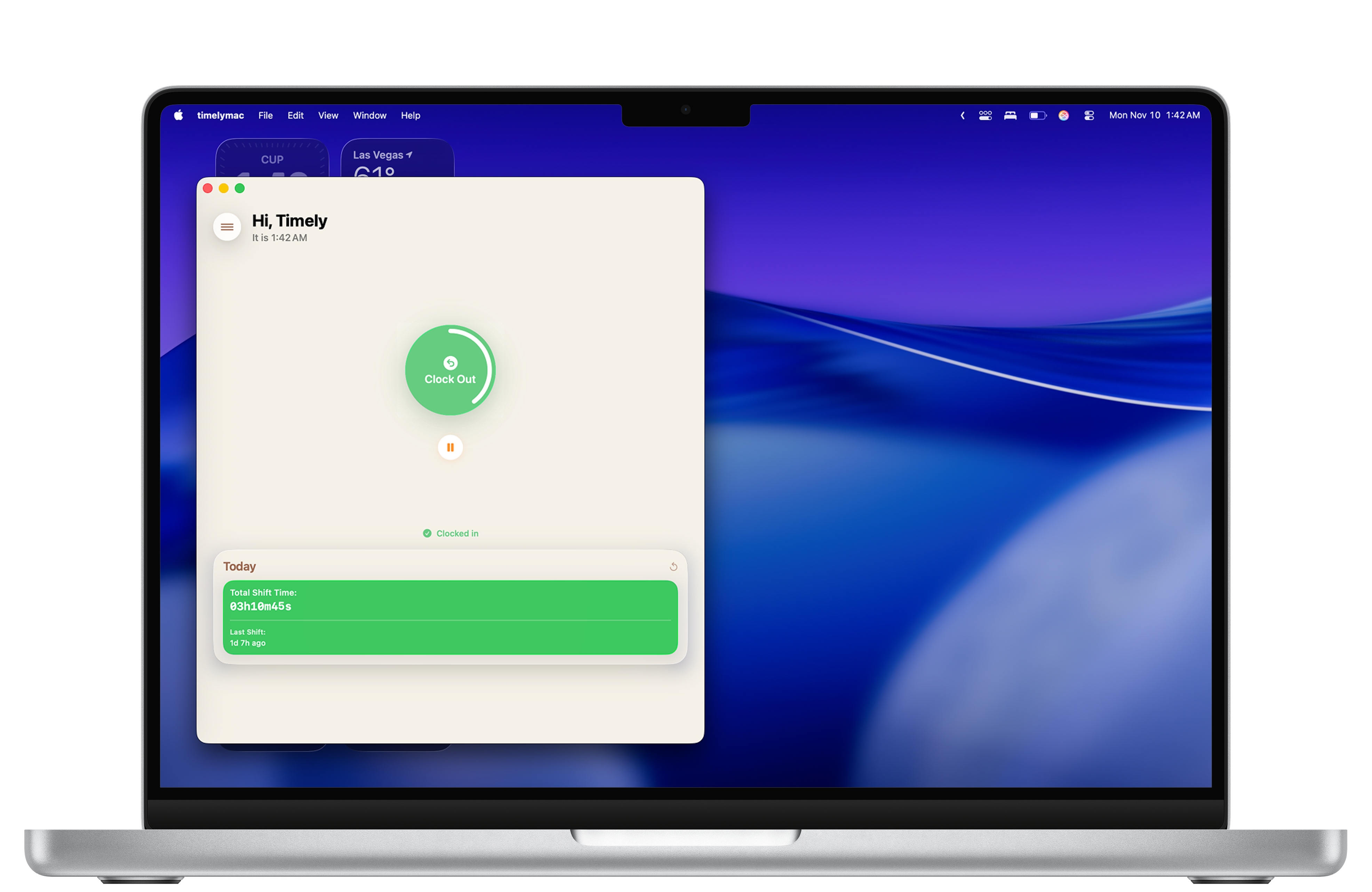 Timely Mac Interface